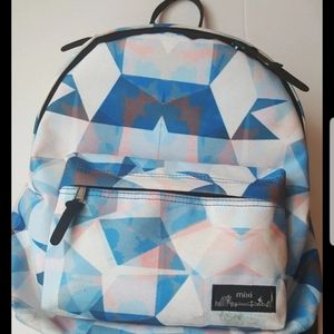 Colorblock pastel geometric backpack